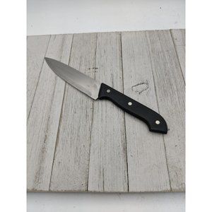Chef Utility Knife 5 1/2" Serrated Blade 10 3/8"  Total Black Handle